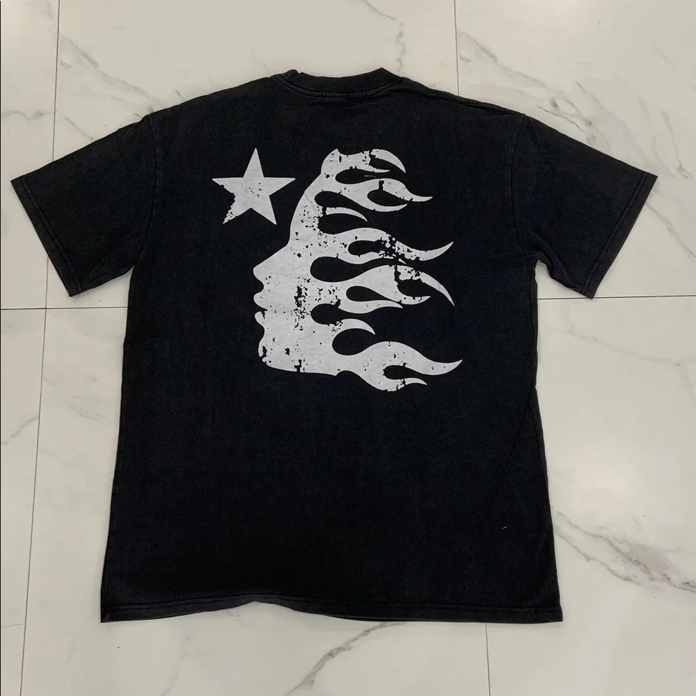 Hellstar Dennis Rodman Washed Black T-Shirt Mens Size Large